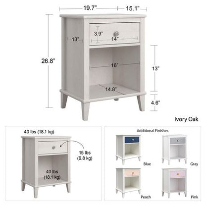 Kids Nightstands : Solid Wood Kids Nightstand