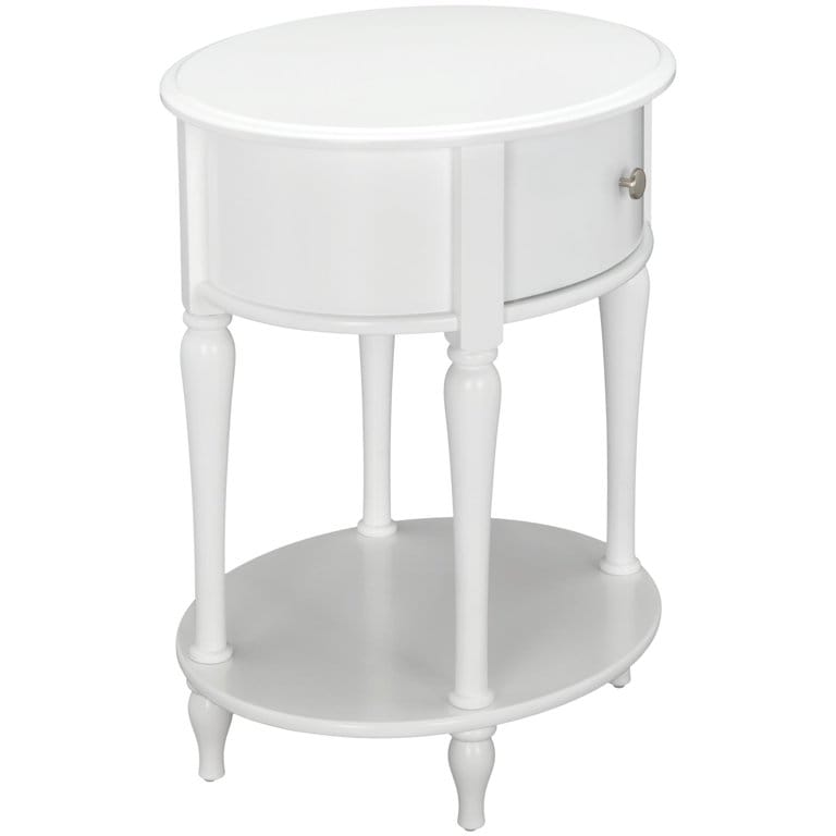 Kids Nightstands: White 1 Drawer Nightstand