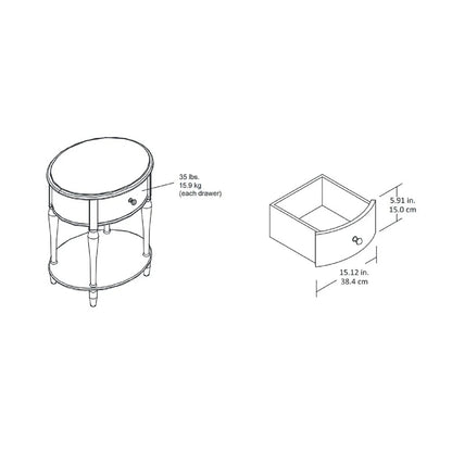 Kids Nightstands: White 1 Drawer Nightstand