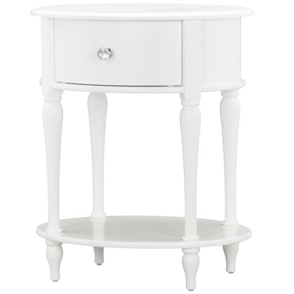 Kids Nightstands: White 1 Drawer Nightstand