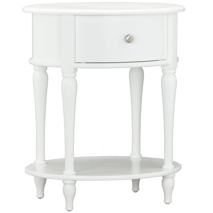 Kids Nightstands: White 1 Drawer Nightstand