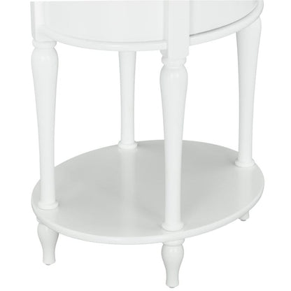 Kids Nightstands: White 1 Drawer Nightstand