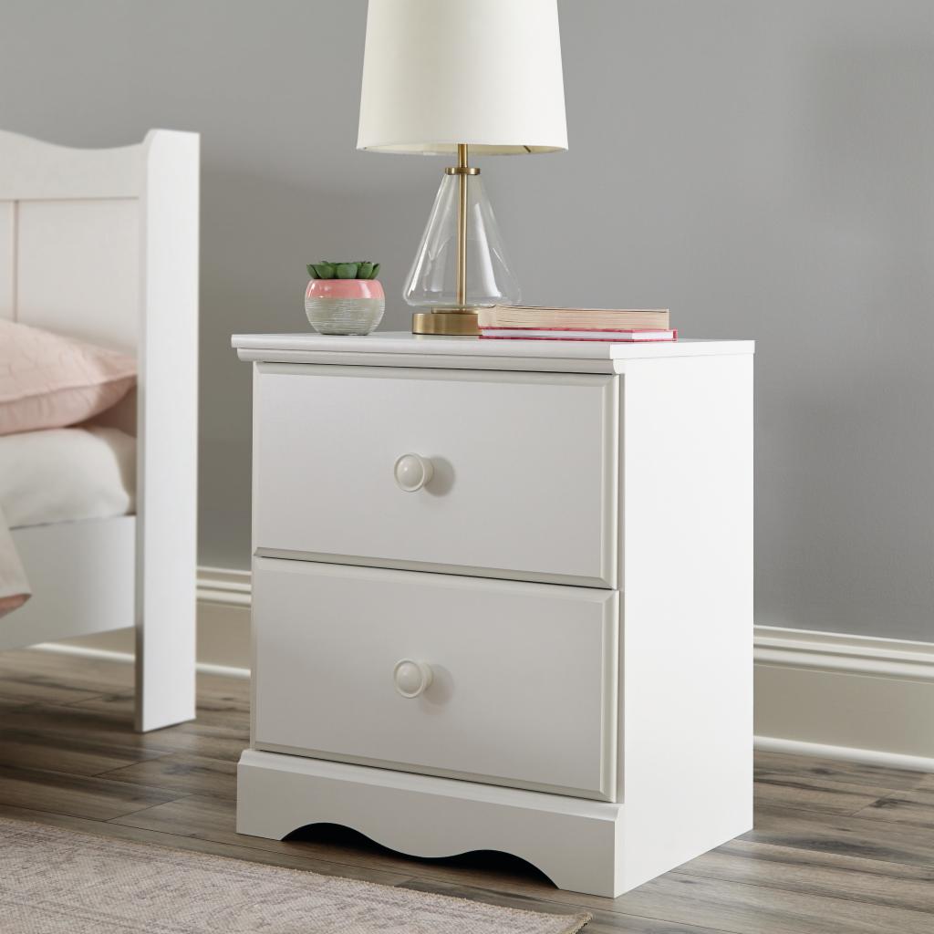 Kids Nightstands: White Kids 2 Drawer Nightstand 