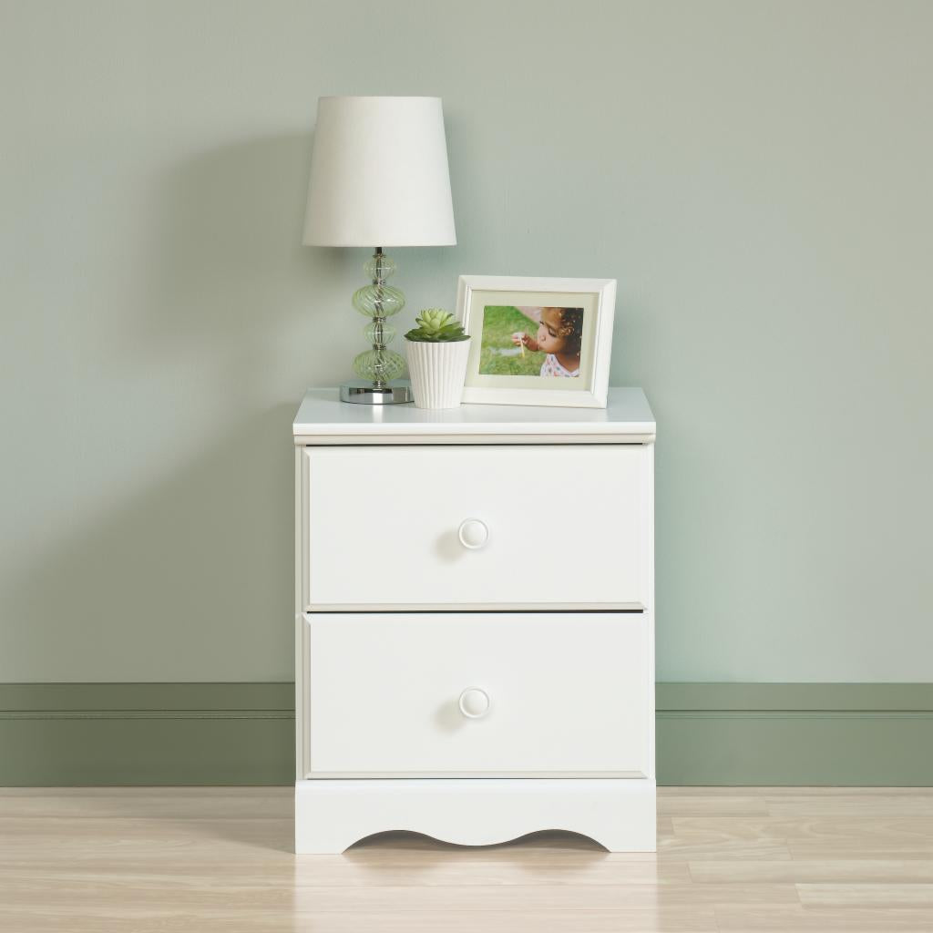 Kids Nightstands: White Kids 2 Drawer Nightstand 