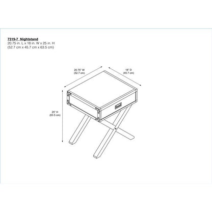 Kids Nightstands: X Base Night Stand