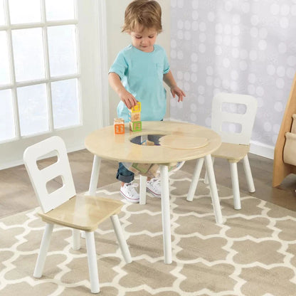 Kids Writing Table: Kids Round Play / Activity Table and Chair Set