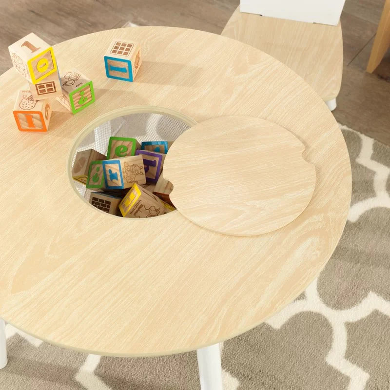 Kids Writing Table: Kids Round Play / Activity Table and Chair Set
