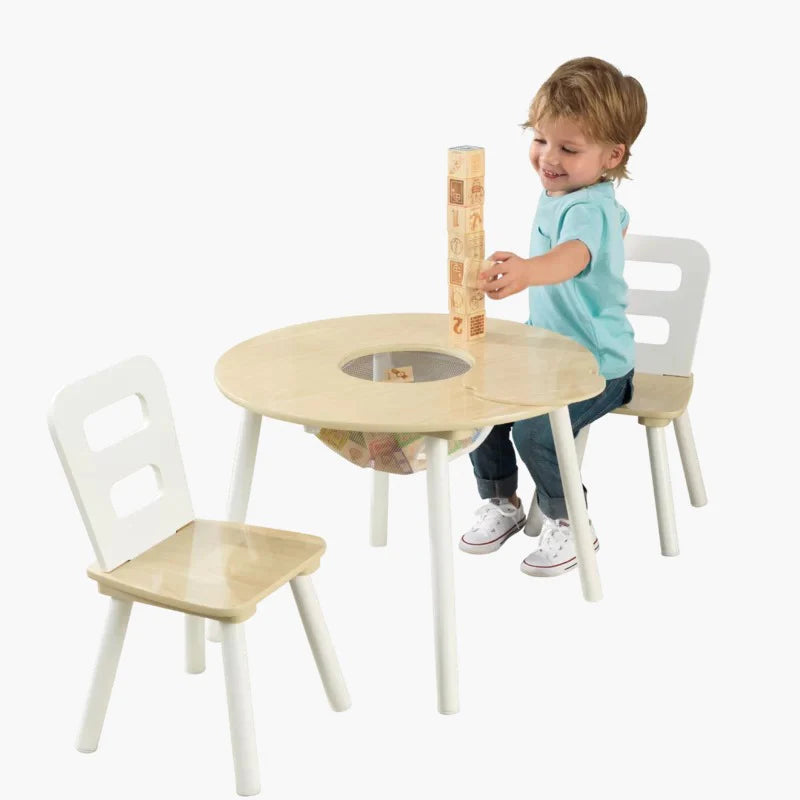 Kids Writing Table: Kids Round Play / Activity Table and Chair Set