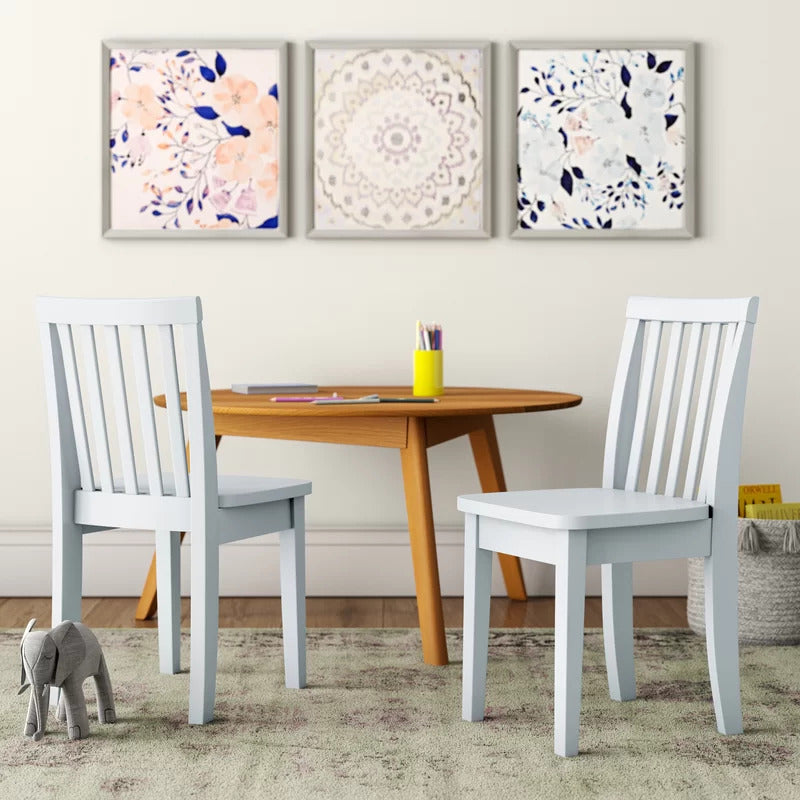 Kids Study Chair: Kids Wood Chair (Set of 2)