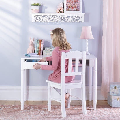 Kids Study Table : LANA 38" W Writing Desk and Chair Set