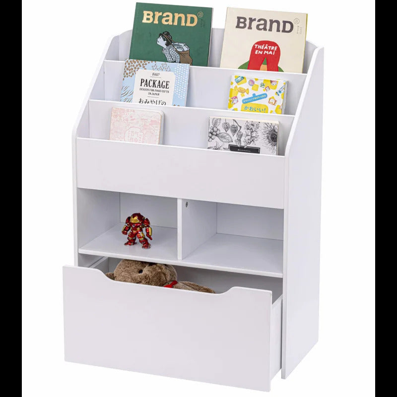 Kids Toy Storage Unit: 35.43'' H X 23.62'' W Solid Wood Toy Storage 