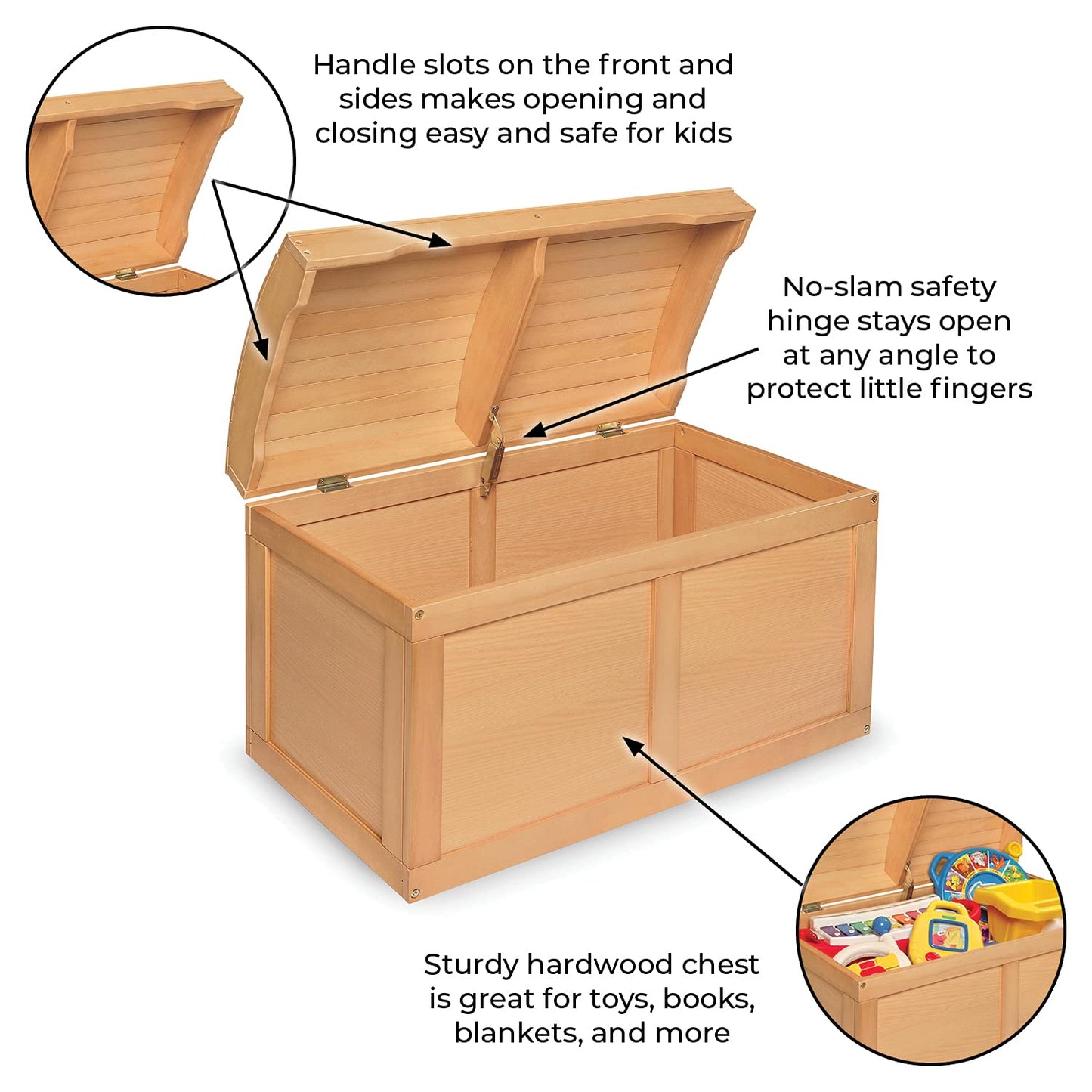 Kids Toy Storage Unit: Basket Barrel Top Toy Chest