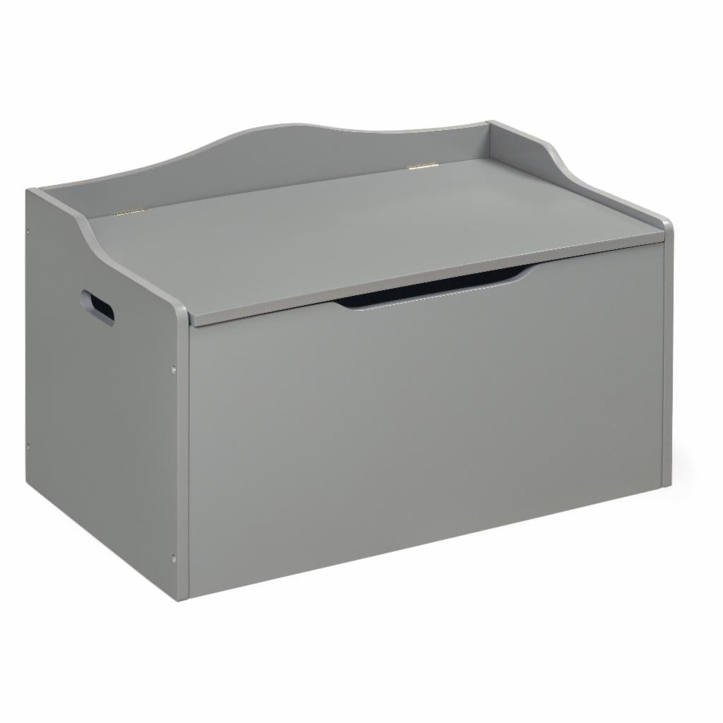 Kids Toy Storage Unit: Basket Gray Bench Top Toy Chest