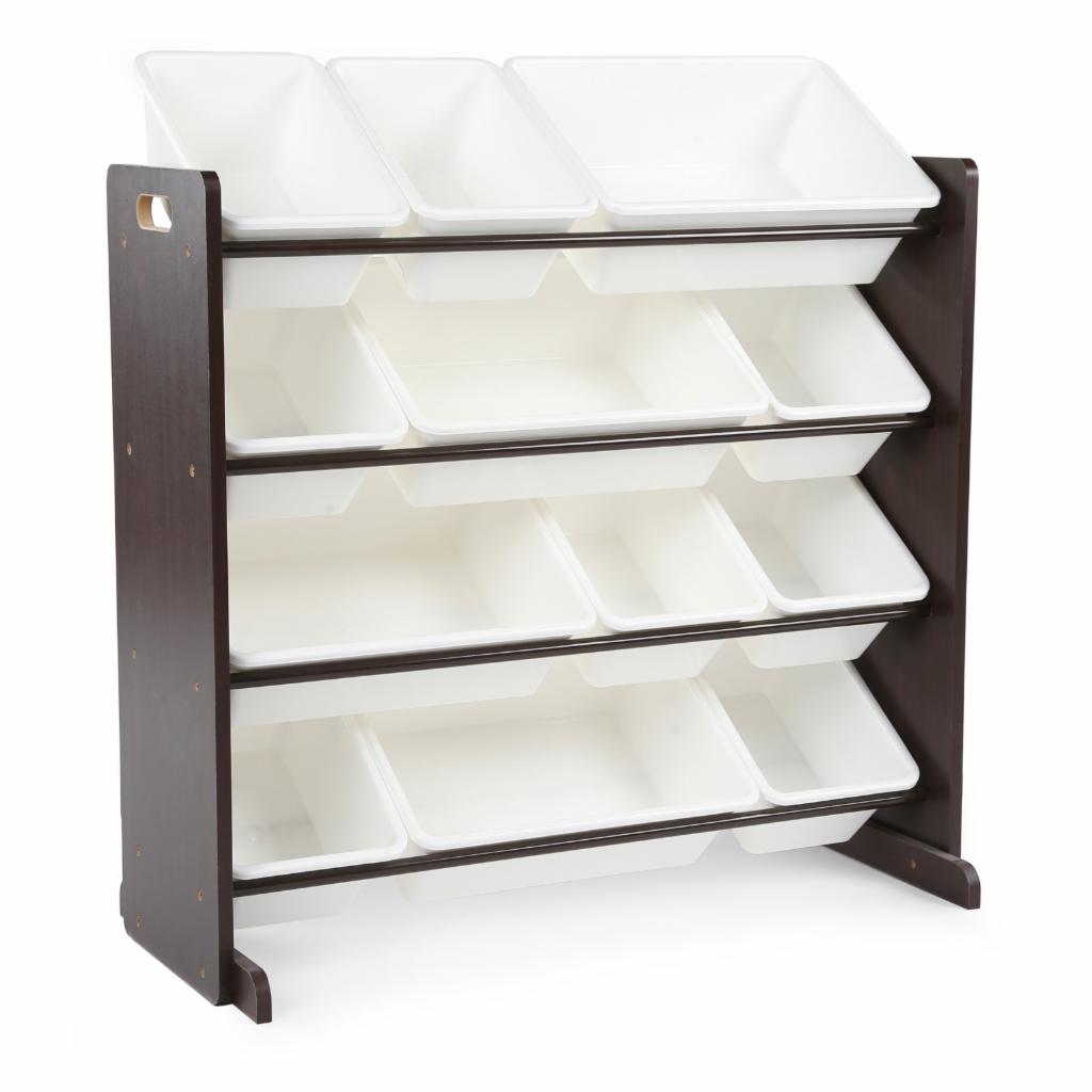 Kids Toy Storage Unit: Espresso Kids Toy Organizer
