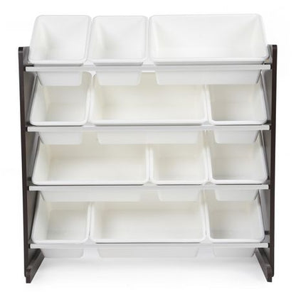Kids Toy Storage Unit: Espresso Kids Toy Organizer