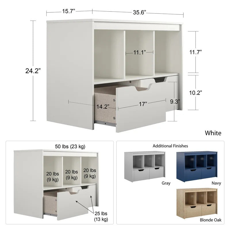 Kids Toy Storage Unit:  Kids Storage Cube With Drawers