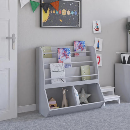 Kids Toy Storage Unit: Oak Toy Storage Organizer