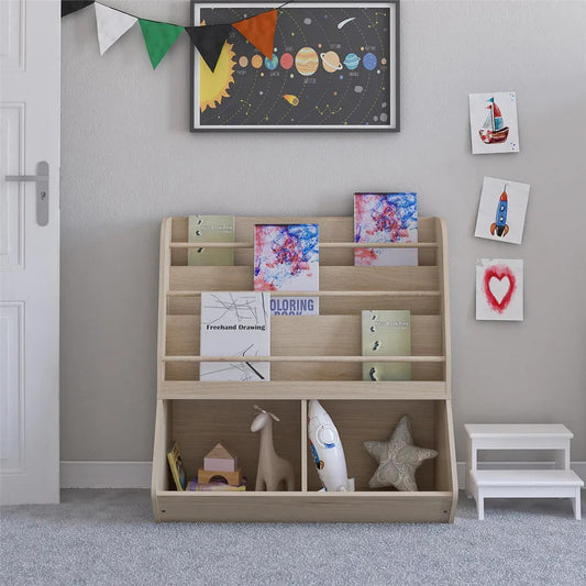 Kids Toy Storage Unit: Oak Toy Storage Organizer