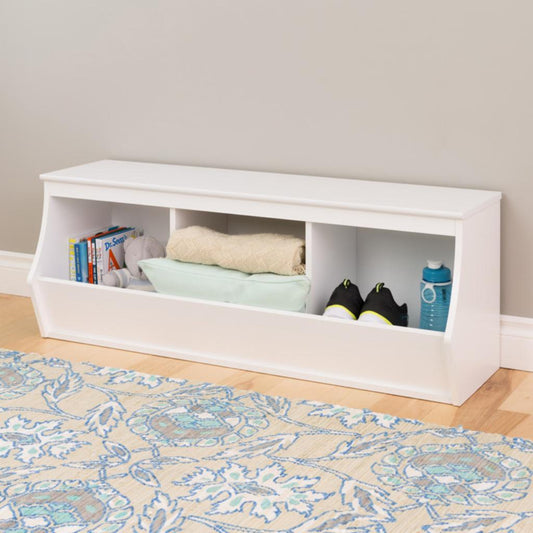 Kids Toy Storage Unit: Stackable 3 Bin Storage Cubby