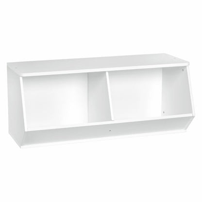 Kids Toy Storage Unit: Stackable Angled Toy Organizer