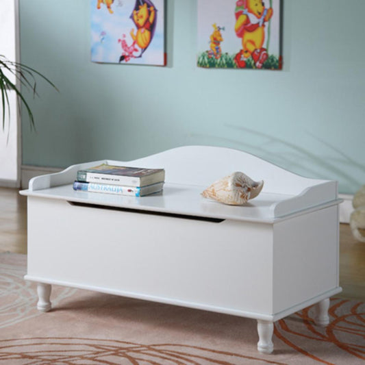 Kids Toy Storage Unit: White Storage Bench 