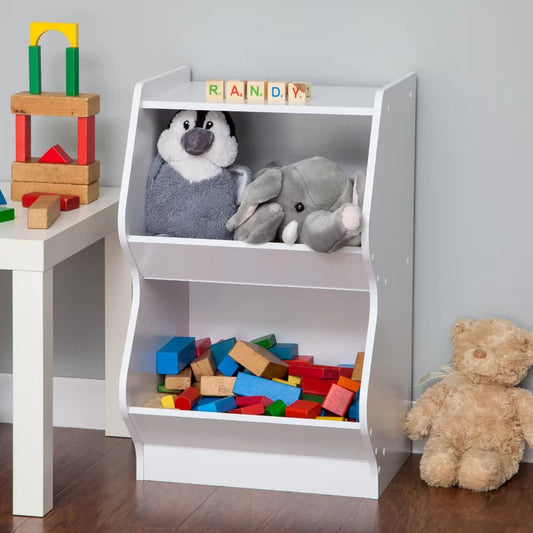 Kids Toy Storage Unit: White Toy Storage Organizer