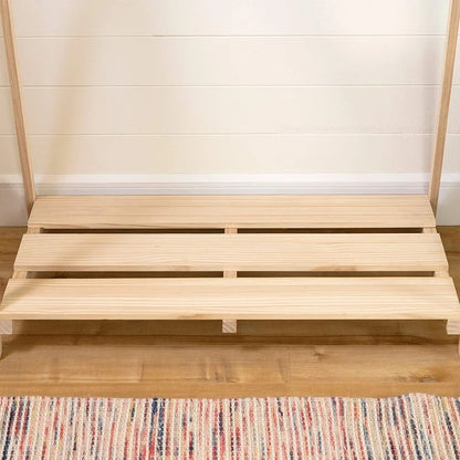 Kids Wardrobes: Clothes Rack For Kids-Natural Pine