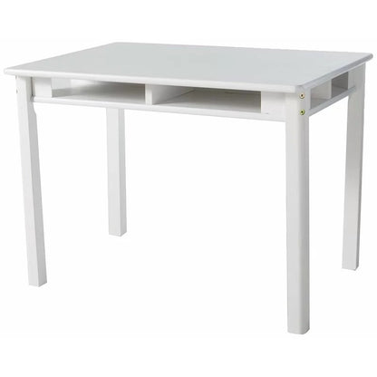 Kids Writing Table: 3 Piece Solid Wood Rectangular Play / Activity Table and Chair Set