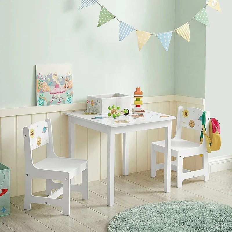 Kids Writing Table: Children’S Table And Chair Set, For Study, Play, Activity, Playroom, Kid’S Room