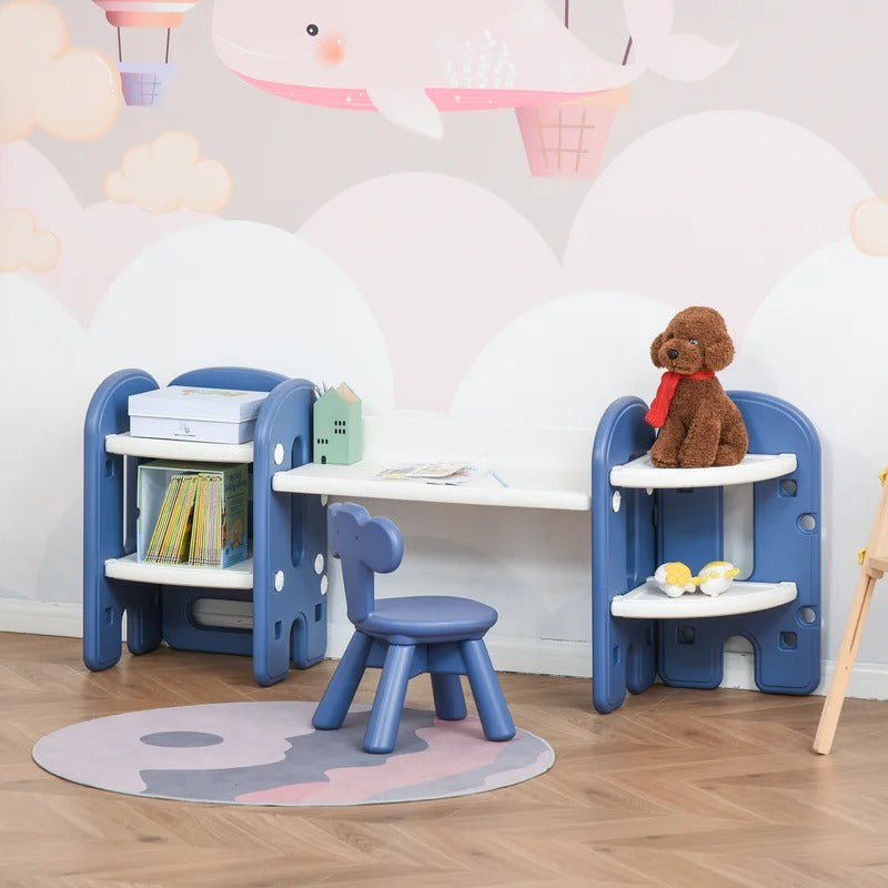 Kids Writing Table: Kids 2 Piece Rectangular Play / Activity Table and Chair Set