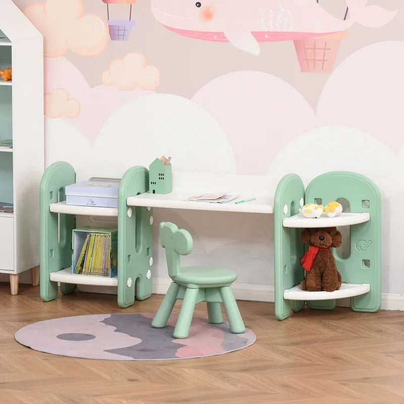 Kids Writing Table: Kids 2 Piece Rectangular Play / Activity Table and Chair Set