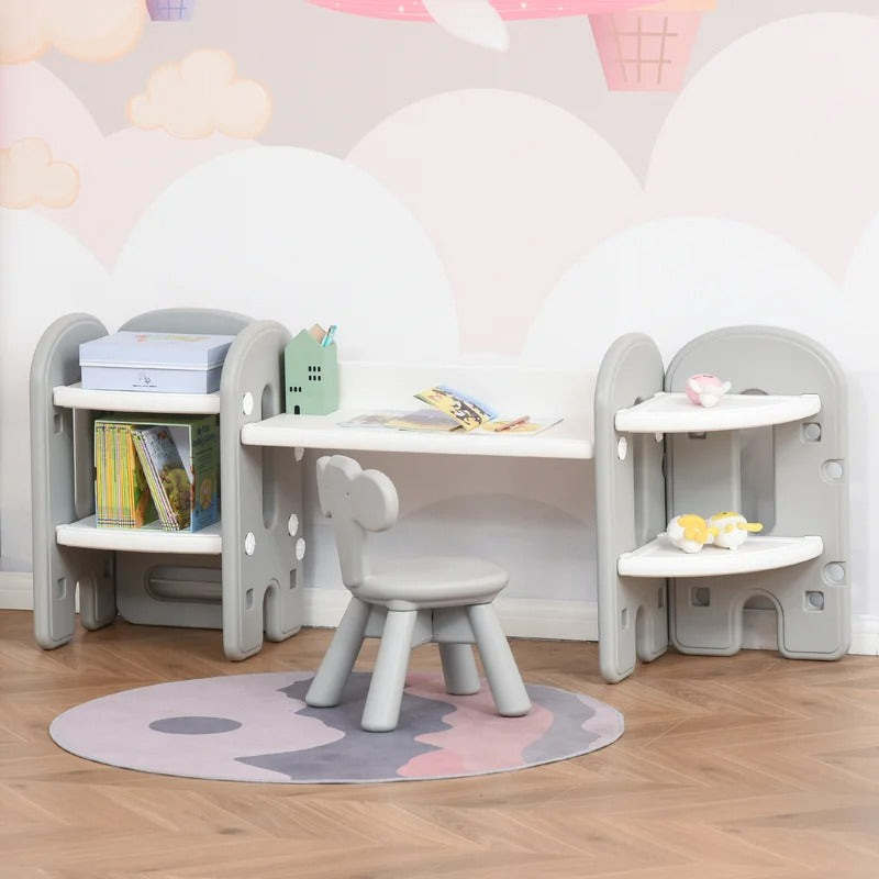 Kids Writing Table: Kids 2 Piece Rectangular Play / Activity Table and Chair Set