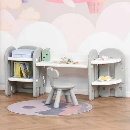 Kids Writing Table: Kids 2 Piece Rectangular Play / Activity Table and Chair Set
