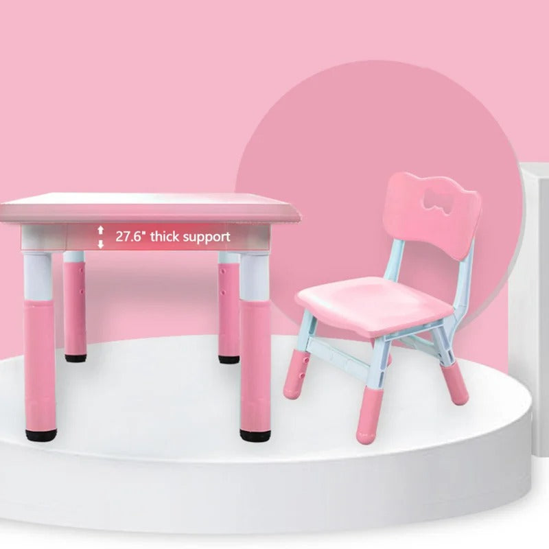 Kids Writing Table: Kids 2 Piece Rectangular and Chair Set