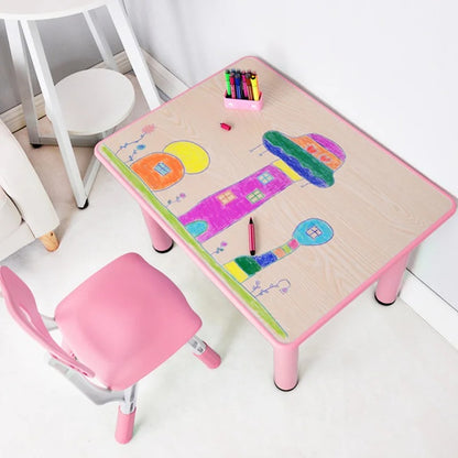 Kids Writing Table: Kids 2 Piece Rectangular and Chair Set