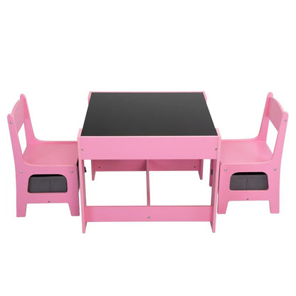 Kids Writing Table: Kids 3 Piece Square Play / Activity Table and Chair Set