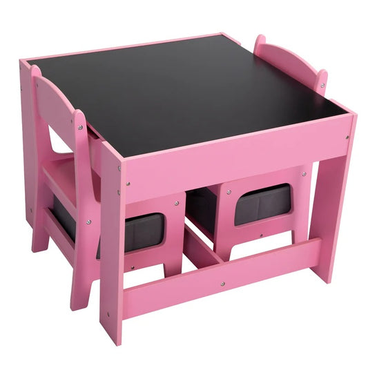 Kids Writing Table: Kids 3 Piece Square Play / Activity Table and Chair Set