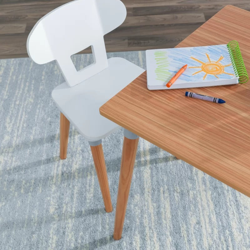 Kids Writing Table: Kids 5 Piece Rectangular Play / Activity Table and Chair Set