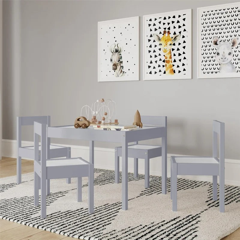 Kids Writing Table: Kids 5 Piece Rectangular Play / Activity Table and Cha\