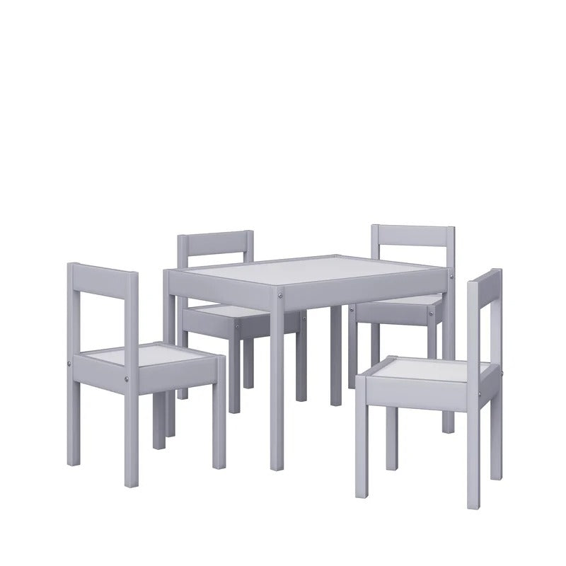 Kids Writing Table: Kids 5 Piece Rectangular Play / Activity Table and Cha