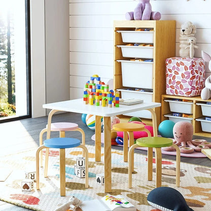 Kids Writing Table: Kids 5 Piece Square Play / Activity Table and Chair Set