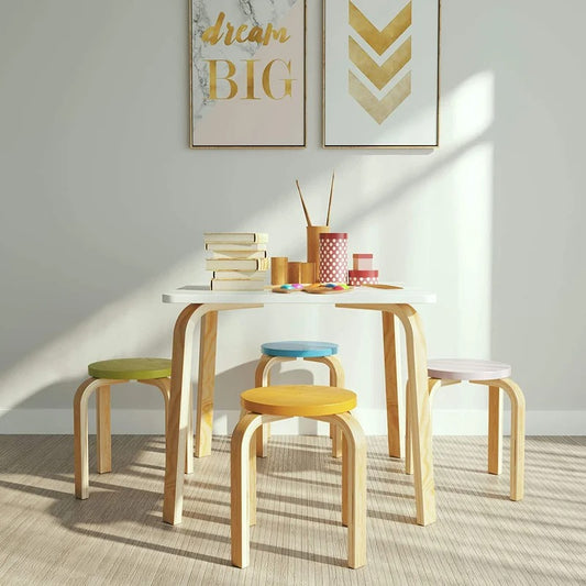 Kids Writing Table: Kids 5 Piece Square Play / Activity Table and Chair Set