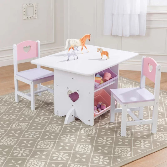 Kids Writing Table: Kids Rectangular Play / Activity Table and Chair Set