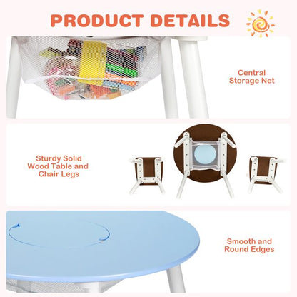 Kids Writing Table: Kids Round Play / Activity Table and Chair Set
