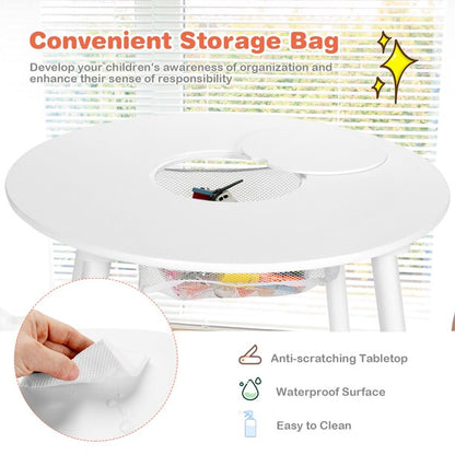 Kids Writing Table: Kids Round Play / Activity Table and Chair Set