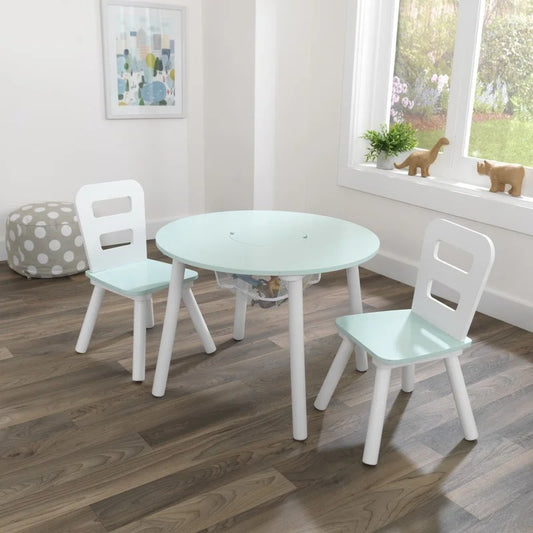Kids Writing Table: Kids Round Play / Activity Table and Chair Set