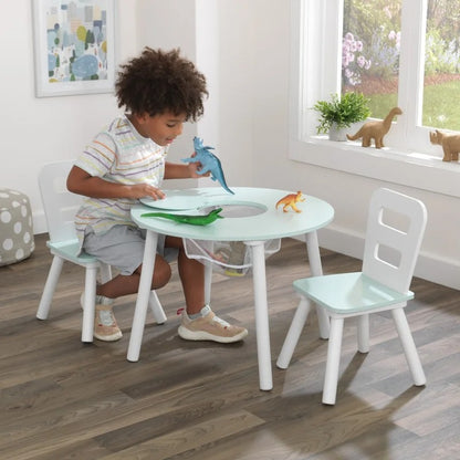 Kids Writing Table: Kids Round Play / Activity Table and Chair Set