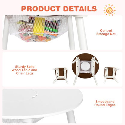Kids Writing Table: Kids Round Play / Activity Table and Chair Set