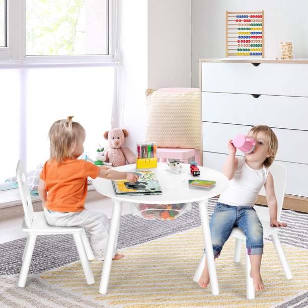 Kids Writing Table: Kids Round Play / Activity Table and Chair Set