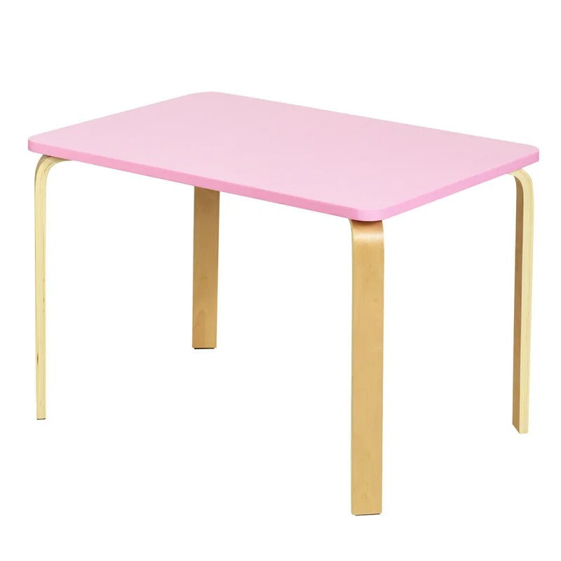 Kids Writing Table: Kids Solid Wood Rectangular Play / Activity Table and Chair Set